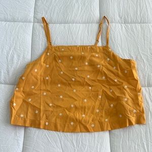 yellow crop top